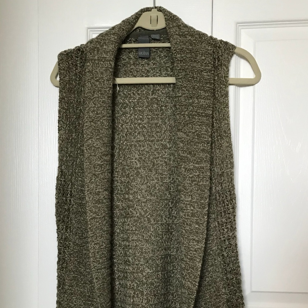 Olive sleeveless sweater